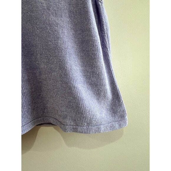 VTG Stitches in Time Chenille Sleeveless Sweater Womens M Lilac Cottage 90s - Picture 3 of 7
